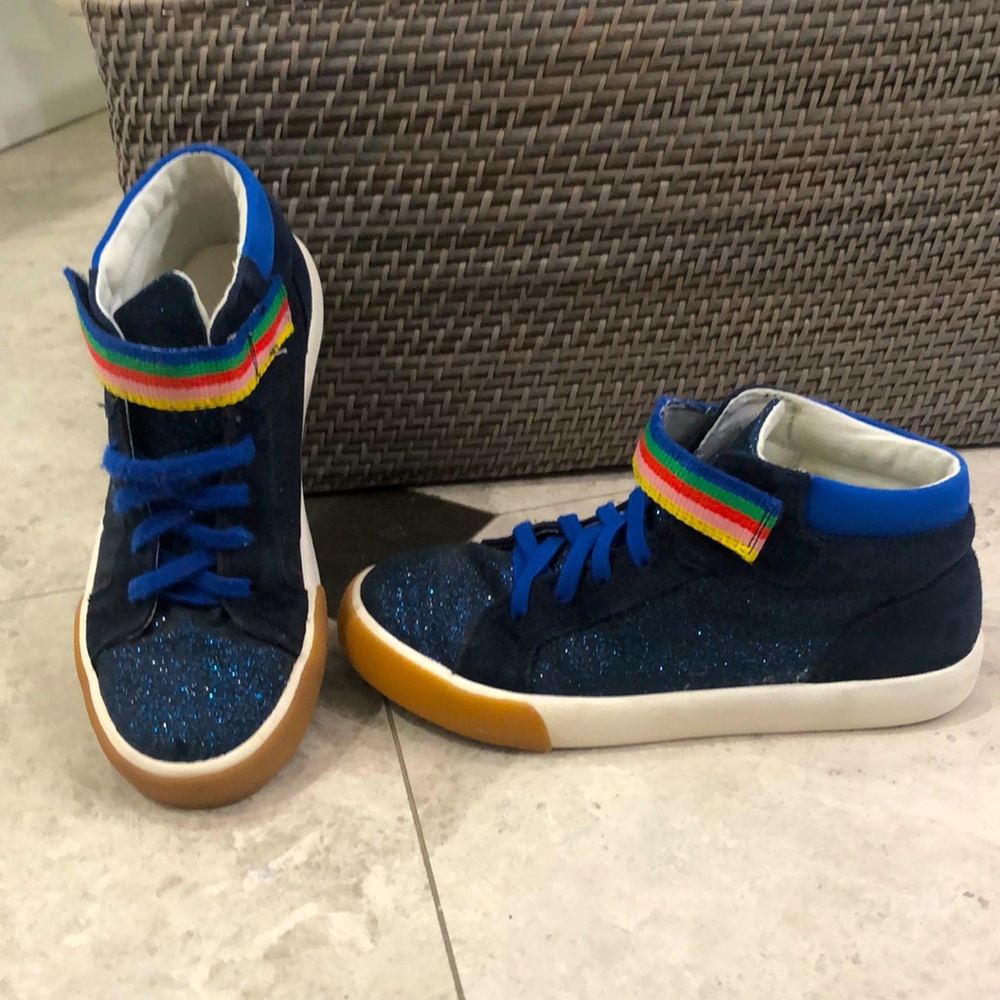Mini Boden easy on off sparkle high tops shoes. Size 3
